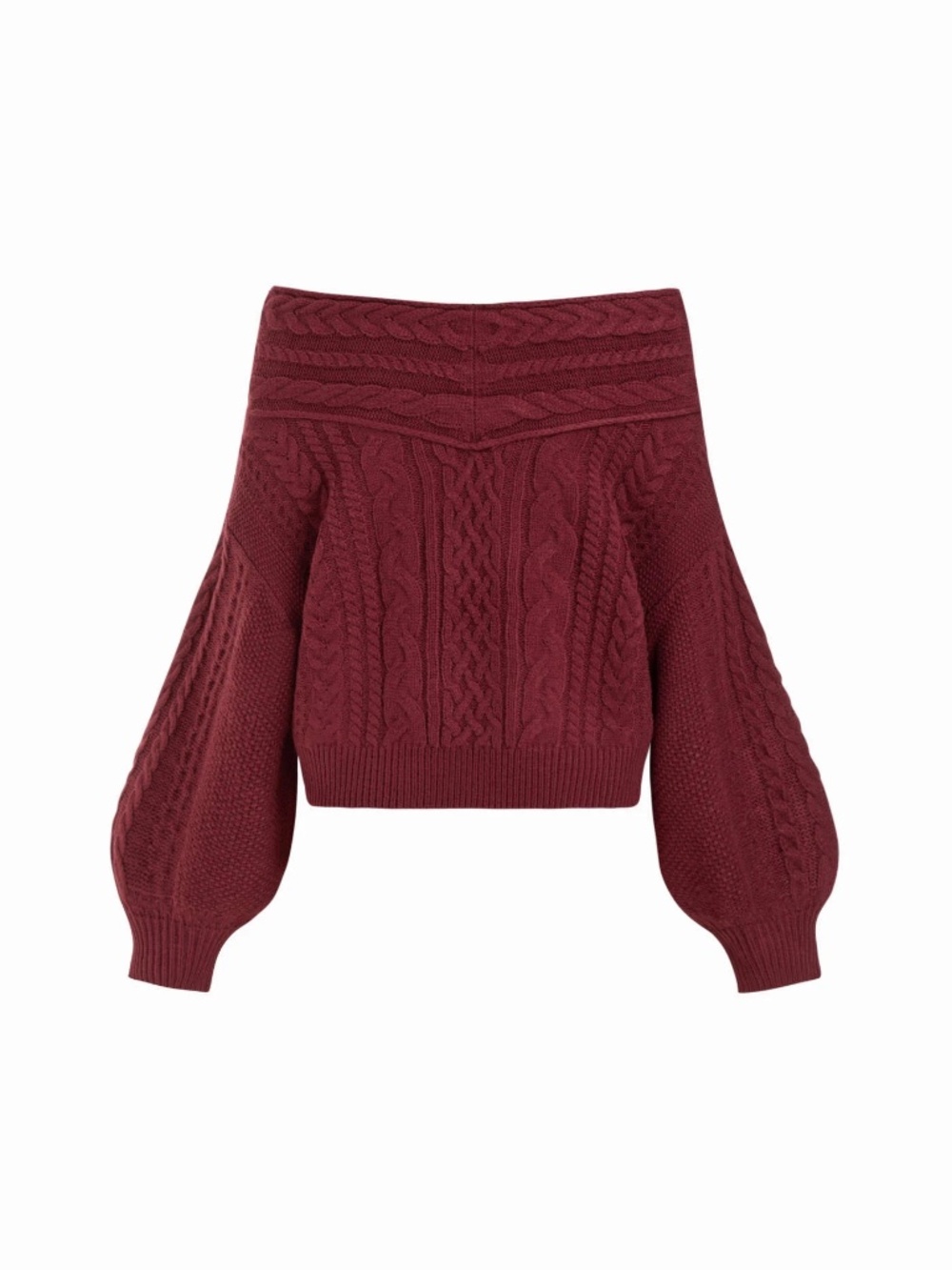 Knit Off-Shoulder Sweater (Size L)